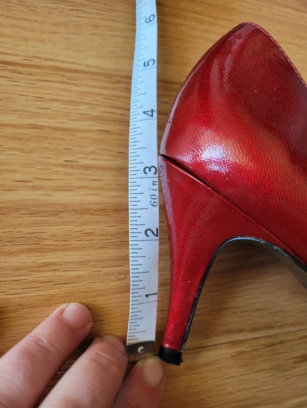 BCB girls Red 3 Inch Heels Pumps Classic Ruby Vintage Y2K Rockabilly, Size 8.5